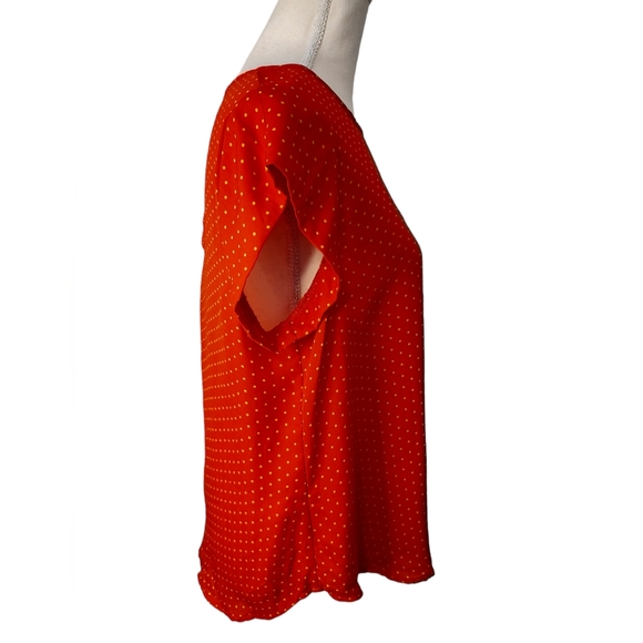 Size L Lily White red small polka dot shirt - Picture 5 of 8